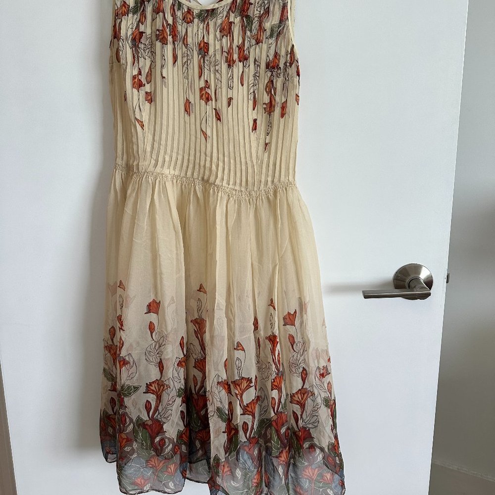 Sheer Floral Dress | Autumn Colors | Size Medium